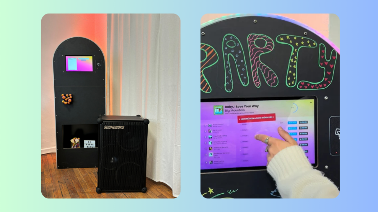 Großer Touchscreen der Jukebox-3000