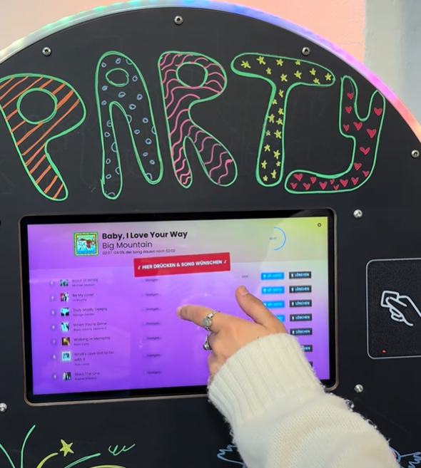 Touchscreen der Jukebox-3000