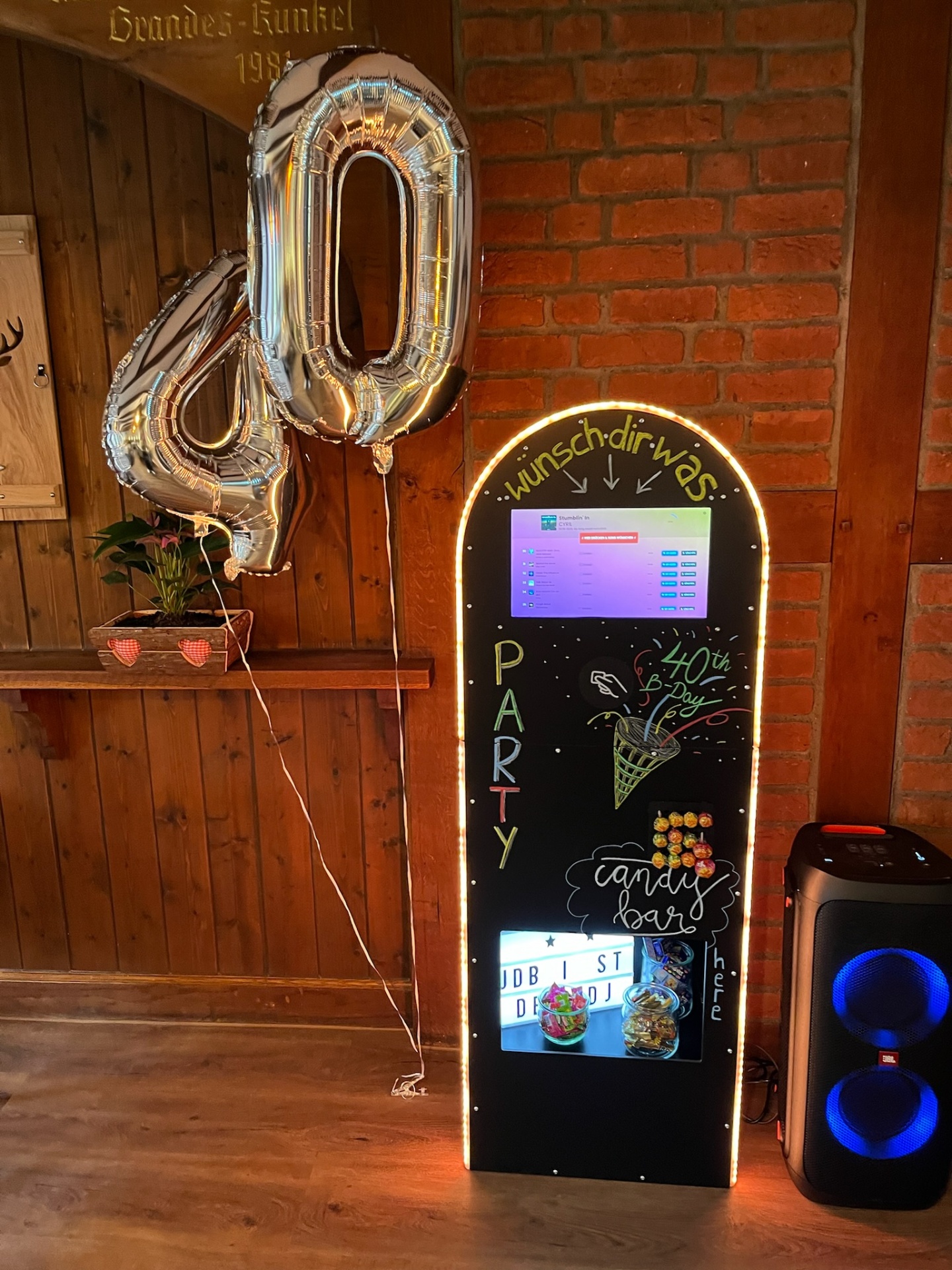 40. Geburtstag mit Jukebox und Luftballons